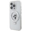 Karl Lagerfeld KLHMP15LHMRSKCH iPhone 15 Pro  6.1 biały/white hardcase Ring Stand Karl&Choupettte MagSafe